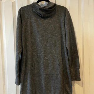 Gaiam Flint Gray Heather Serene Marled Hooded Tunic dress